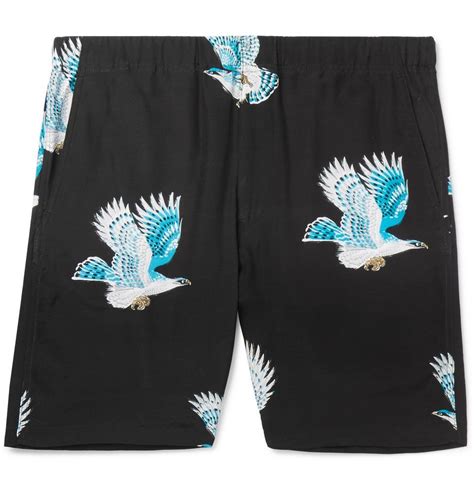 Flagstuff Printed Woven Shorts Men Black Flagstuff