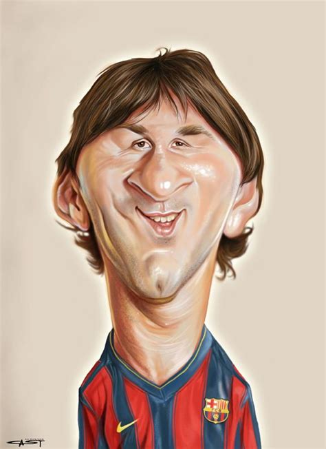 Sebastian Cast Dibujante Lionel Messi Celebrity Caricatures