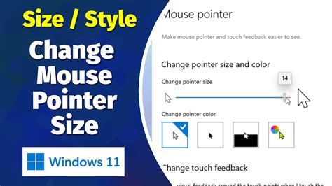 How To Change Mouse Pointer Size And Style In Windows Youtube