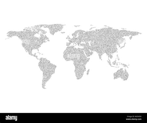 World Map Background Vector Eps10 Illustration Atlas Stock Vector