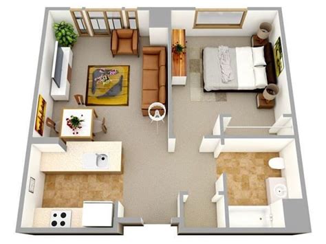Trends For Small 1 Bedroom Apartment Floor Plans In 2020 Small House