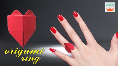 Easy Origami Heart Ringhow To Make Origami Heart Ring With Paper Step