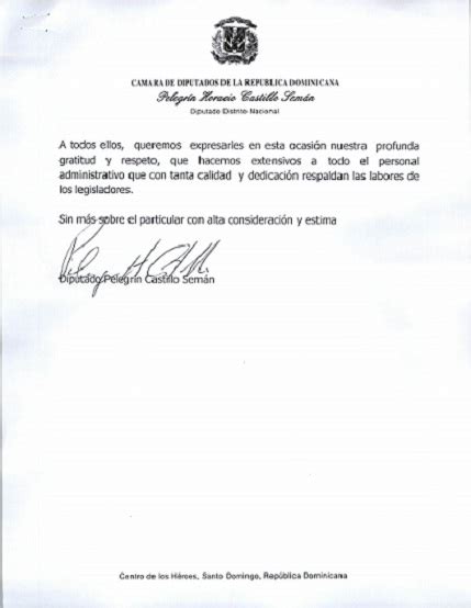 La Carta De Renuncia Como Diputado Del Licenciado Pelegr N Horacio Castillo Sem N Comunicaci N