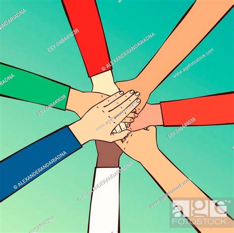 Group Of People Putting Hands Together Partnership Or Unity People