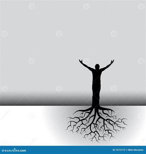Rooted Man Stock Vector Illustration Of Masculine Alone 7572173
