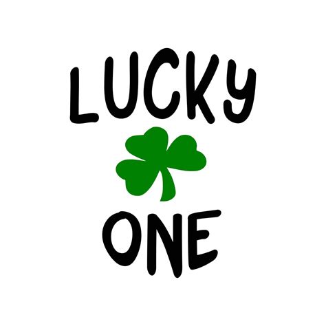 Lucky One Shamrock Svg Pdf Png Eps Dxf File Welcome Etsy