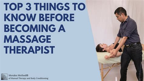top 3 things to know before becoming a massage therapist youtube