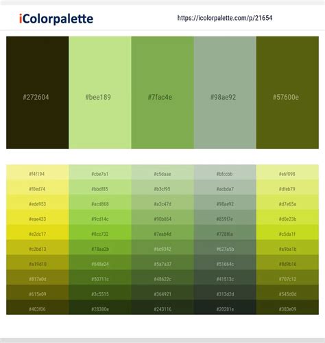 1 Latest Color Schemes With Yellow Green And Saratoga Color Tone