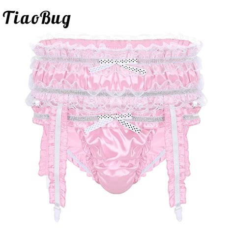 Buy Tiaobug Men Soft Shiny Satin Sissy Panties