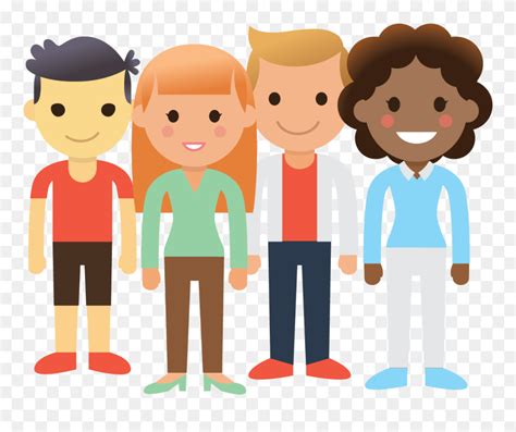 A Group Of Young People Cartoon Clipart 5384518 Pinclipart