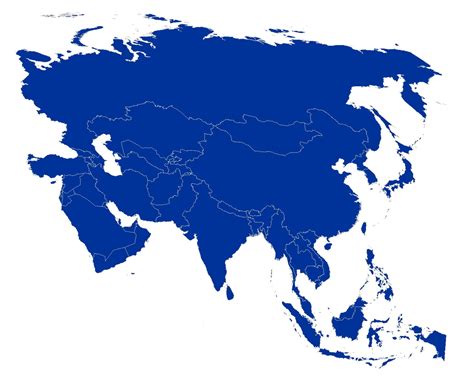 Ásia Mapa Dados Países E História