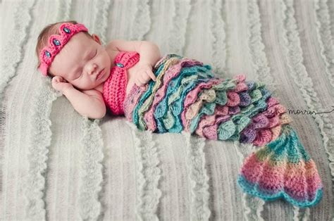 Baby Girl Outfit Mermaid Costume Crocodile Stitch Newborn