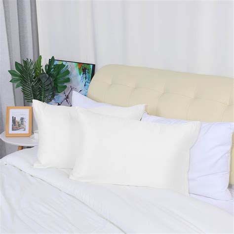 2 Pack King Size Satin Pillowcases Zippered Silky Pillow Cases Cover