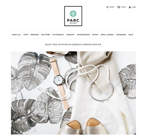 46 Remarkable Ecommerce Website Designs Parc Boutique Ecommerce