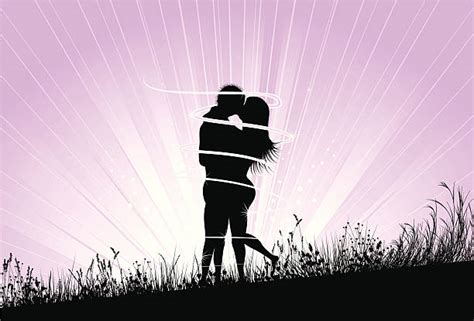 Silhouette Of The Naked Lovers Couple Clip Art Vector Images And Illustrations Istock