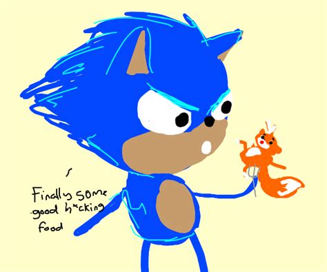 Giant Sonic Eating Tails In Space Drawception