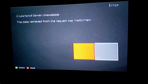 Crunchyroll Forum Cr Xbox 360 App Error Message