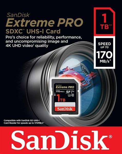 Sandisk Extreme Pro 1000gb 1 Tb Uhs 3 U3 Sd Card Camix