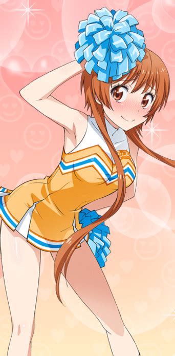 Tachibana Marika Nisekoi 10s 1girl Arm Up Armpits Blush Brown Eyes Brown Hair