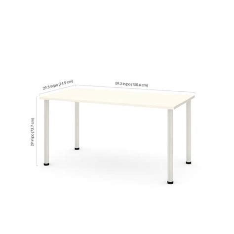 Bestar 30 X 60 Table With Round Metal Legs Bed Bath And Beyond 22065802