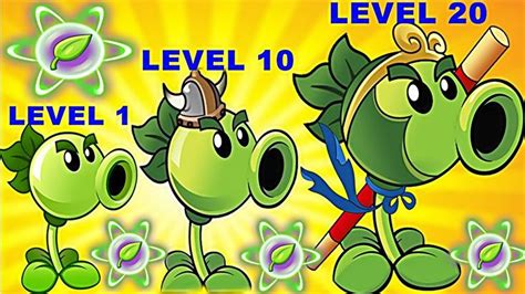 Repeater Pvz2 Level 1 10 20 Max Level In Plants Vs Zombies 2 Gameplay