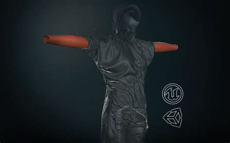 3d Model Female Ninja Outfit 2 Vr Ar Low Poly Cgtrader