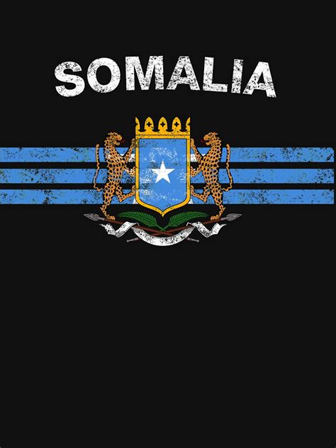 somali flag shirt somali emblem and somalia flag shirt t shirt by ozziwar redbubble