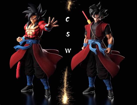 Preorder Csw Studio Dragon Ball Hero Goku Ssj4 Resin Statues Post Card