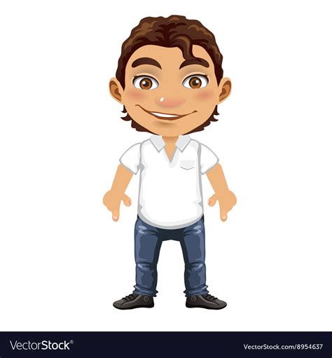 Handsome Isolated Man In Cartoon Style Royalty Free Vector