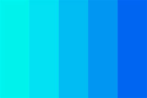 Nice Light Blue To Dark Blue Mix Color Palette