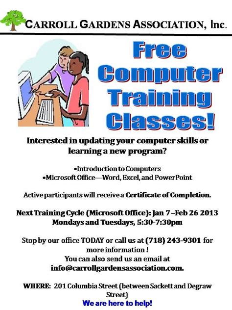 That is no longer an issue, all thanks to the internet. computer training flyer | Computer class, Training classes ...