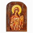 Saint Theodosia the Virgin Martyr - Byzantine Icon on Aged Wood