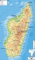 Physical Map of Madagascar - Ezilon Maps