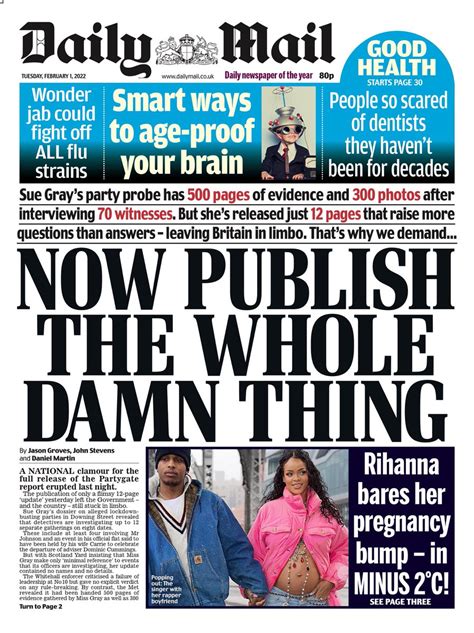 front pages 1st of february 2022 tomorrow s papers today