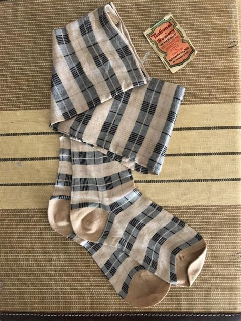 Antique Victorian Stockings Edwardian Lingerie Socks And Etsy Plaid Stockings Socks And