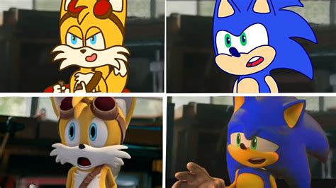 Sonic The Hedgehog Movie Tails Sonic Boom Vs Sonic Prime Uh Meow All
