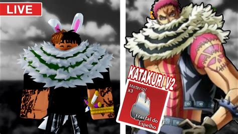 3 Katakuri V2 RaÇa V4 🔴 Blox Fruits Ao Vivo Jogando Com Inscritos