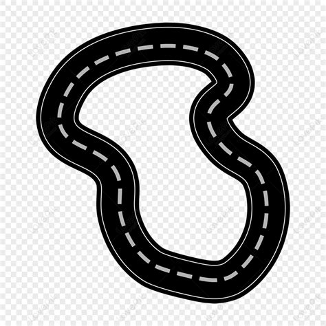 Black Curve Track Clip Artblack Cornerracing Trackrace Track Clip