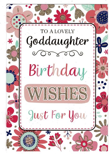 Goddaughter Birthday Card To A Lovely Goddaughter Birthday Wishes With Love Ts And Cards