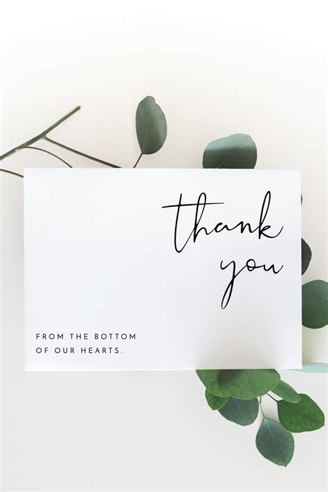 Adella Minimal Thank You Card Template Printable Thank You Etsy