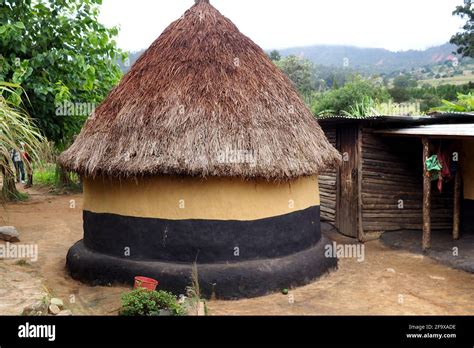 Traditional African Mud Hut In A Village Stock Photo Alamy