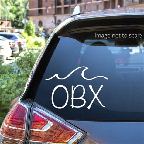 Obx Wave Vinyl Decal Outer Banks Etsy
