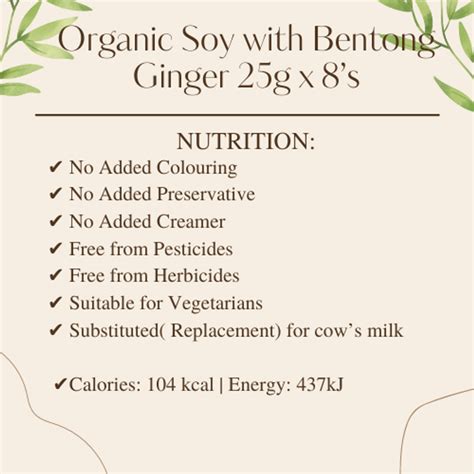Caroma High Protein Organic Soy With Bentong Ginger 25gm X 8s