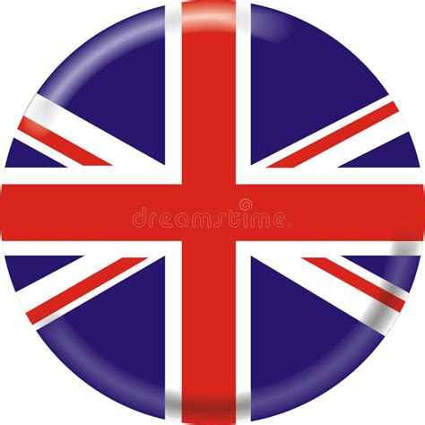 Great Britain Flag Union Jack Round Logo Circle Icon Of United