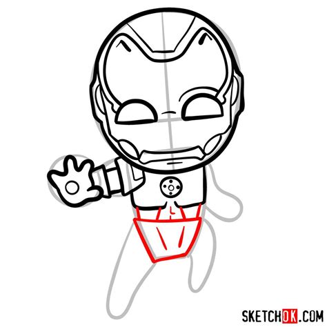 How To Draw Chibi Iron Man Sketchok Easy Drawing Guides