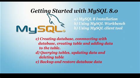 Getting Started With MySQL 8 0 YouTube