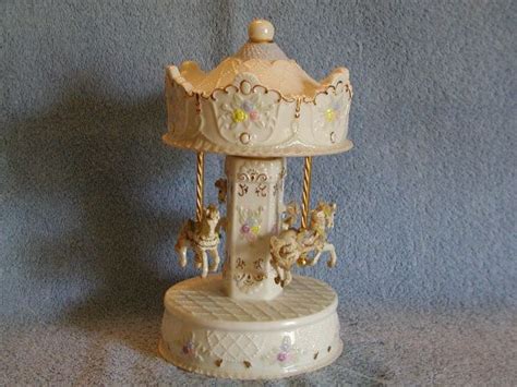 Carousel Music Box With Three Horses By Sandecollectibles On Etsy