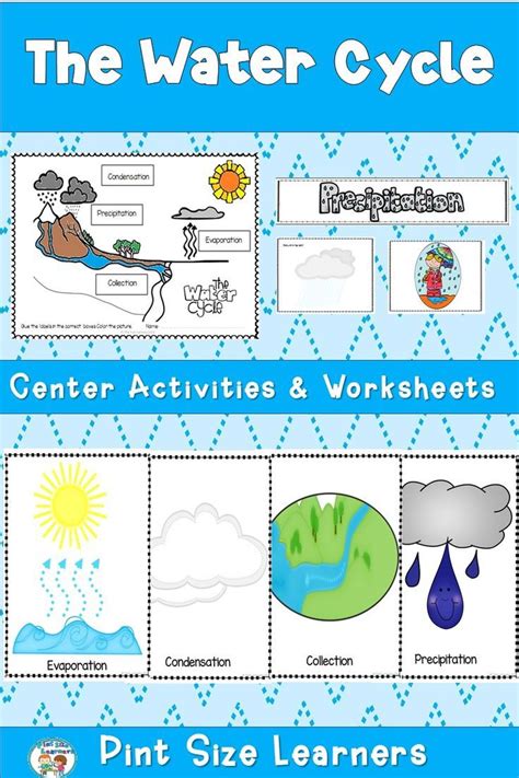 The Water Cycle Center Activities Worksheets 1st 2nd Water