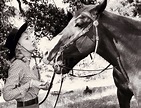 Barbara Stanwyck at the ranch location for The Big Valley 1966. Old ...
