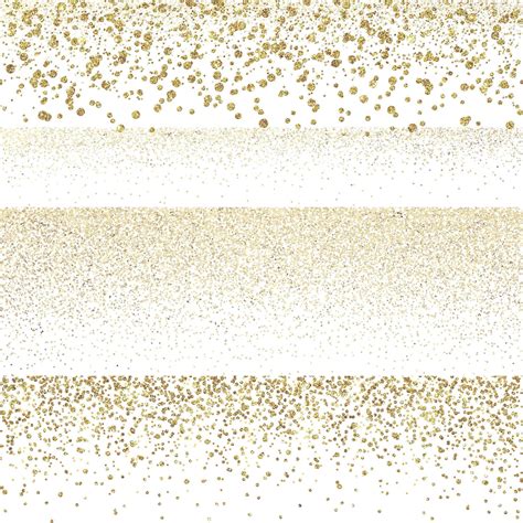 Gold Glitter Confetti Borders And Corners Png 18 Clipart Etsy